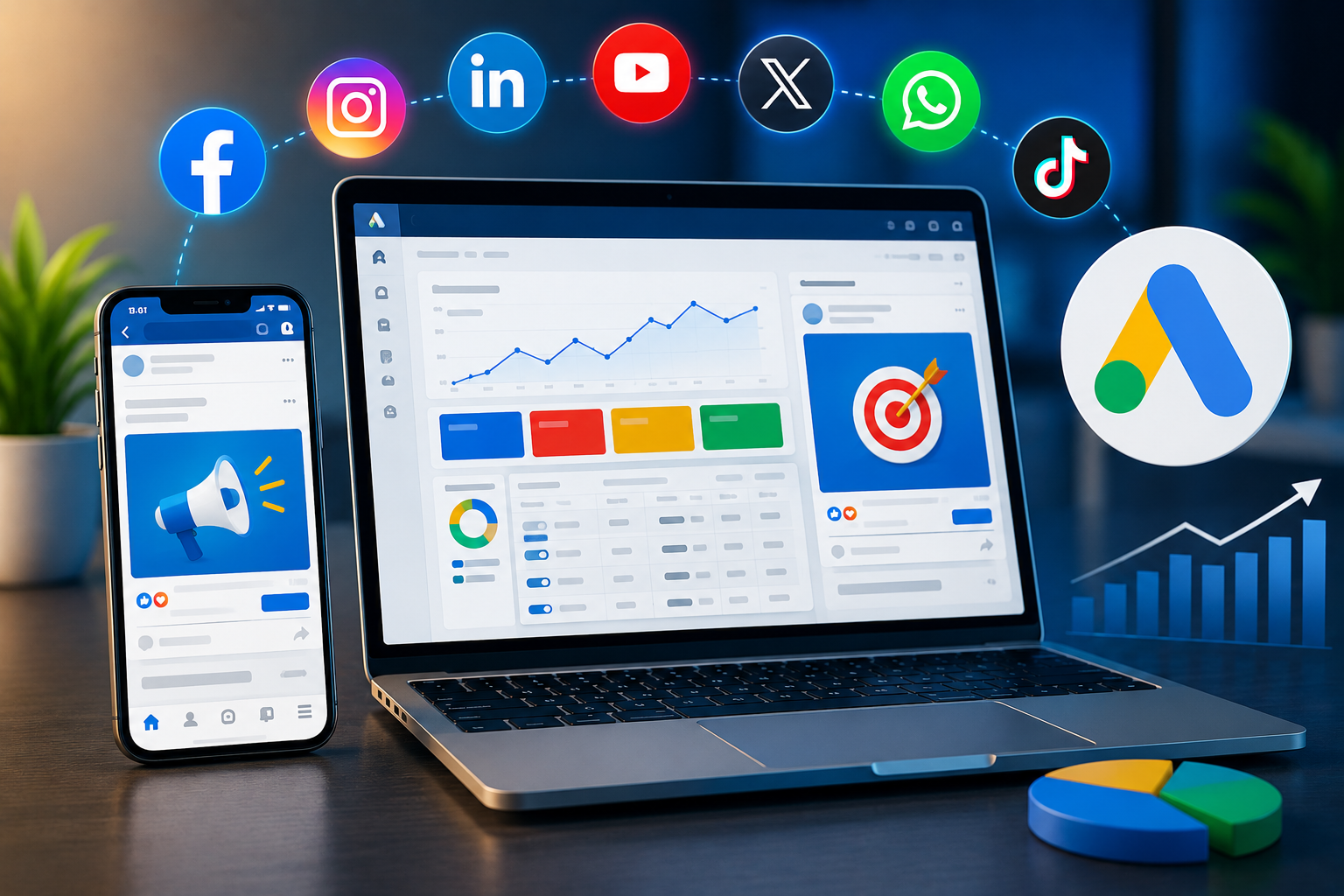 Professional Paid Ads Management Services with Google Ads and Social Media Advertising